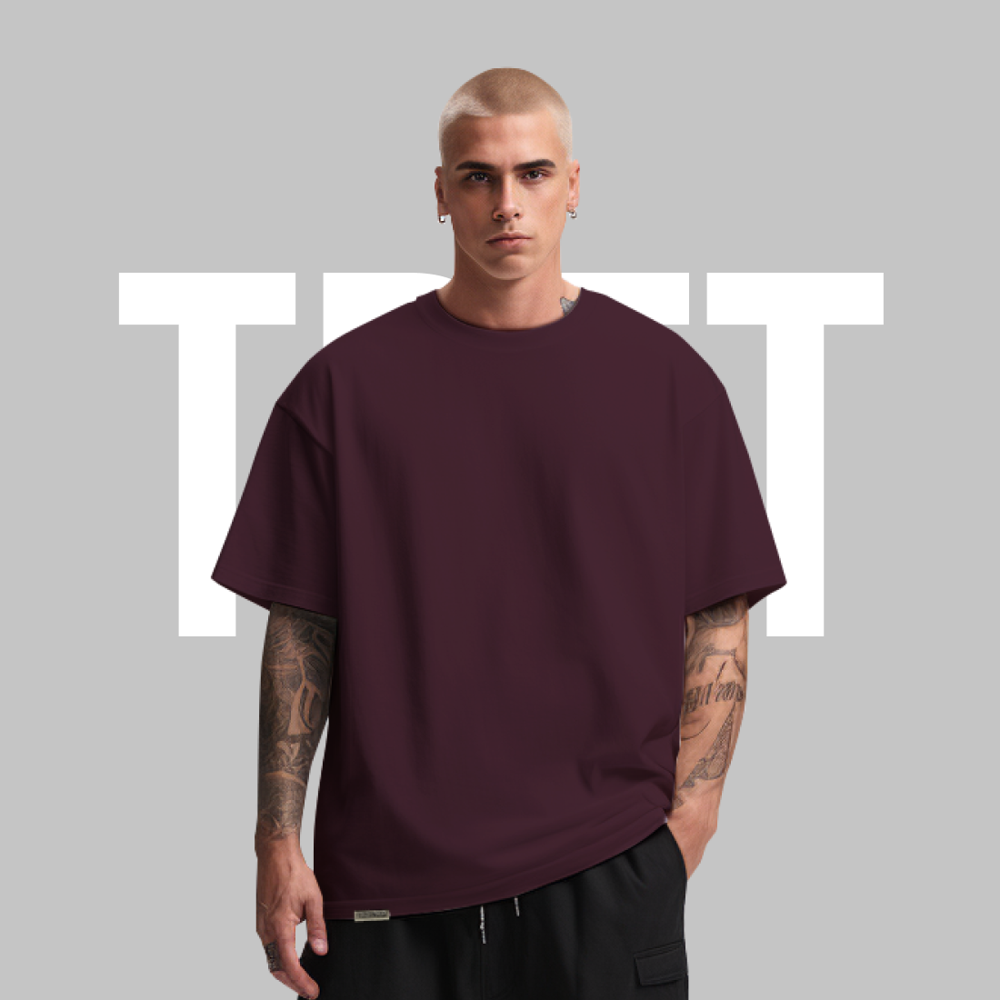 Oversize Blank - Maroon Red